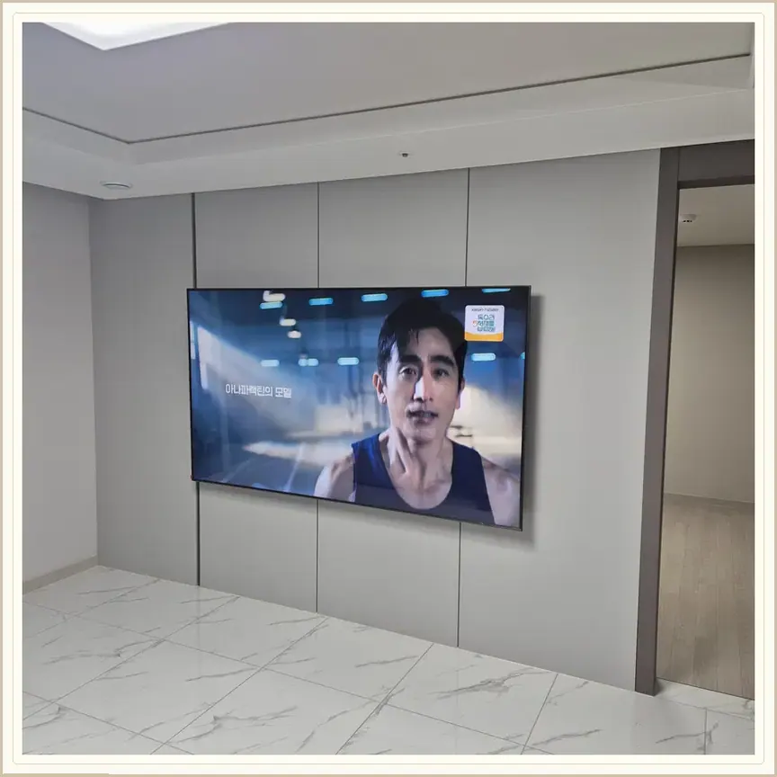 서울특별시 종로구 와룡동·운니동 벽걸이TV 설치 참고 사진 1, 아트월 벽면 시공 점검